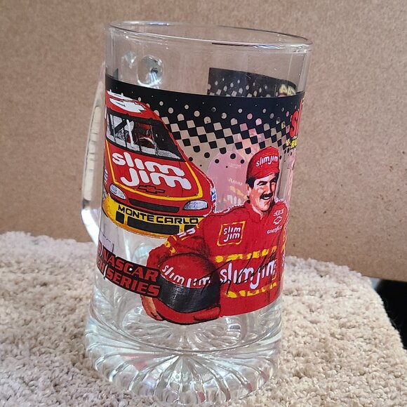 1999 Nascar Busch Series SLIM JIM Racing Team #44 Beer Glass Terry Bobby Labonte - Picture 4 of 8